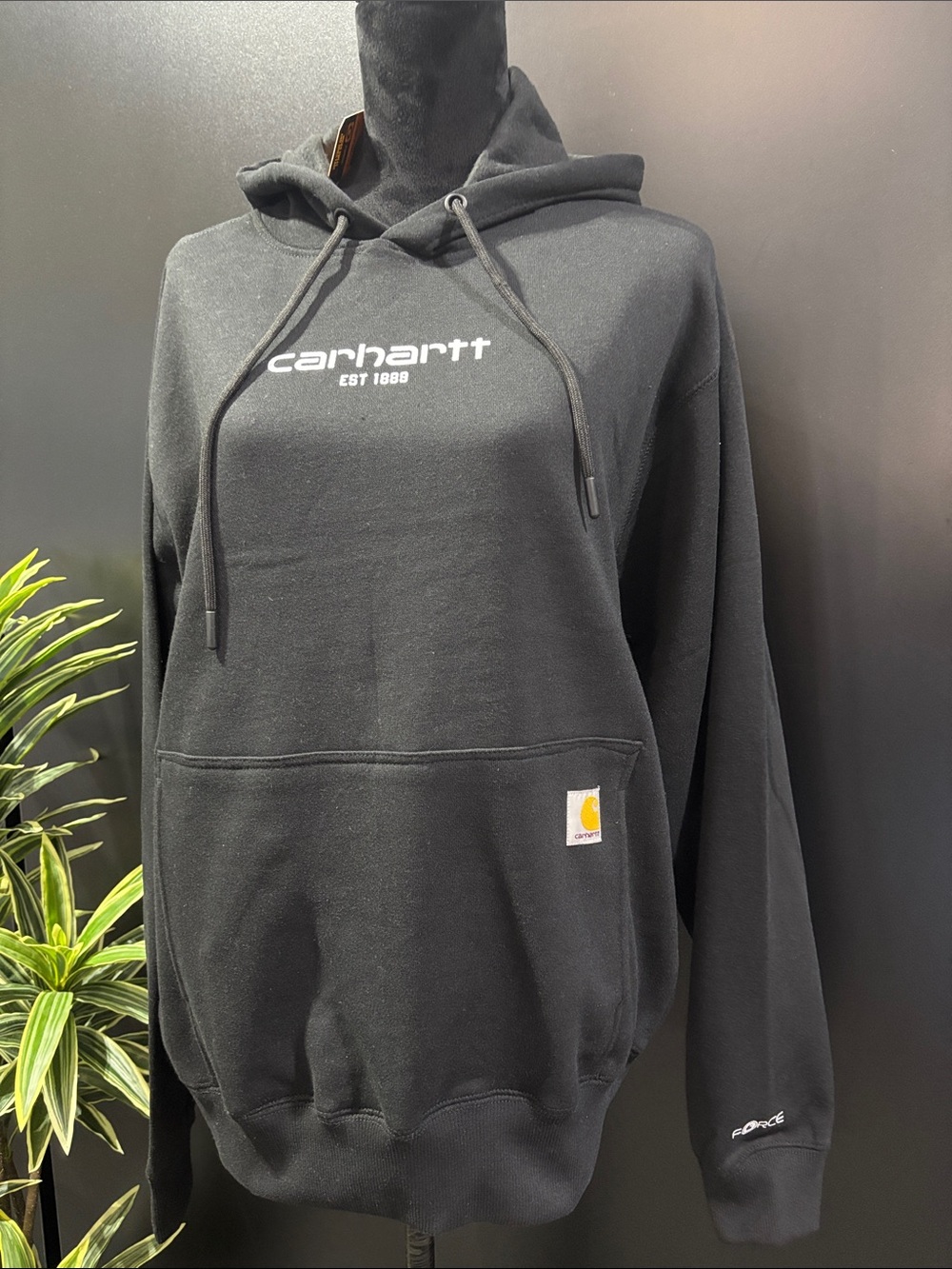Carhartt Force Hoodie Sweatshirt Lightweight Relaxed Fit logo chest/pouch/media